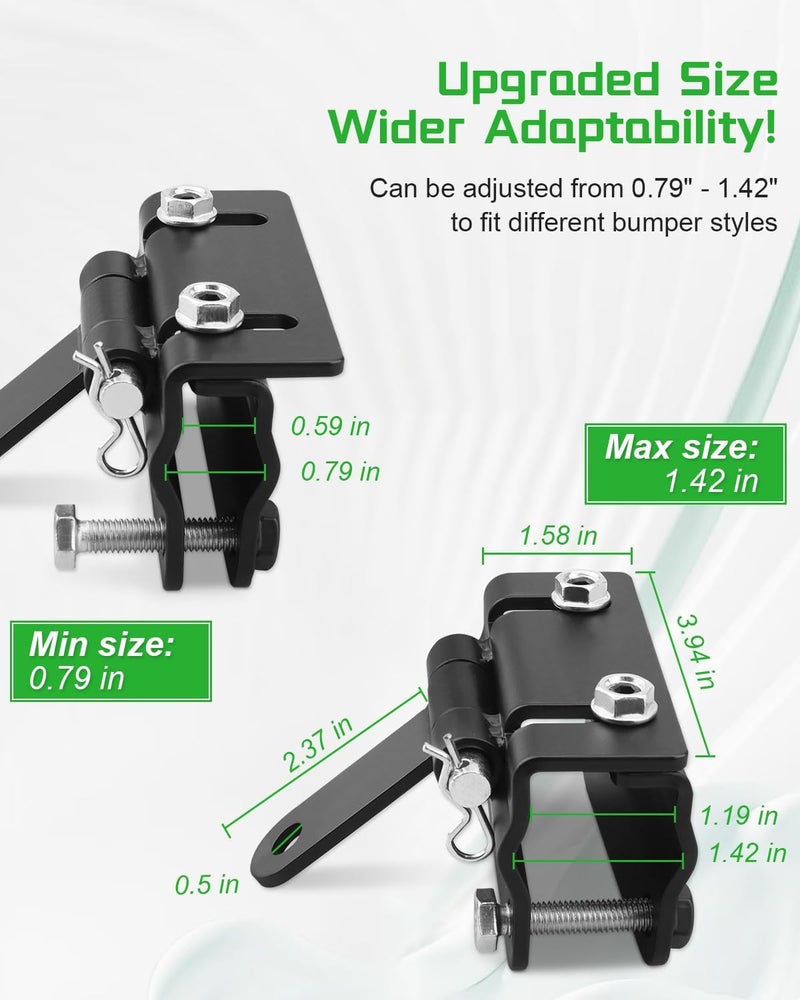 JUQAFY Upgraded Snowmobile Bumper Hitch Bumper Tow Hitch Fits for Ski Doo/Polaris/REV/Arctic Cat/Yamaha, Tongue Type Snowmobile Accessories - Image 2